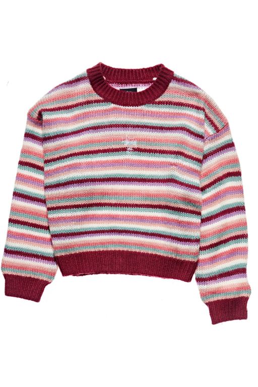 Stussy Womens Knox Stripe Knit Sweaters Red - PZGST6380